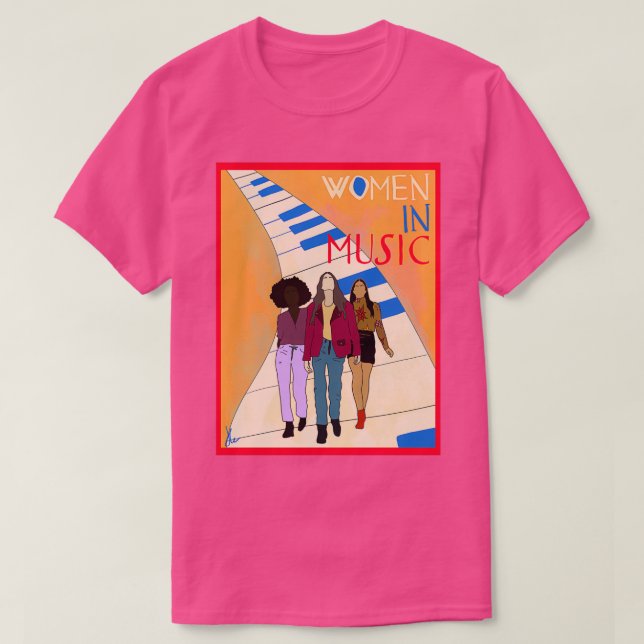 Frauen in Musik HAIM Orange T-Shirt (Design vorne)