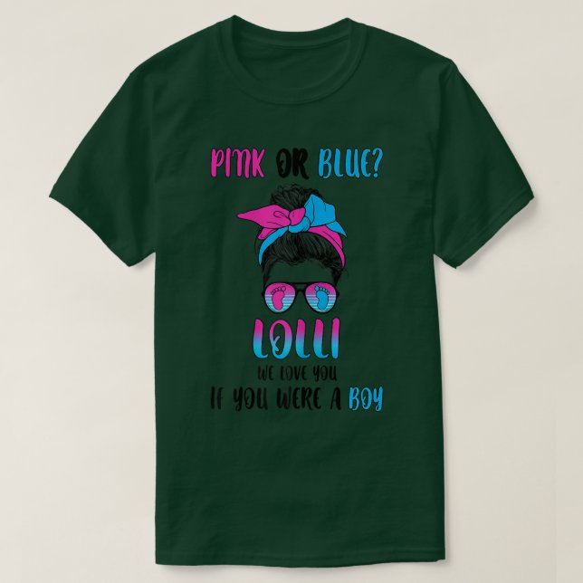 Frauen in Rosa oder Blau-Lolli-Geschlecht offenbar T-Shirt (Design vorne)