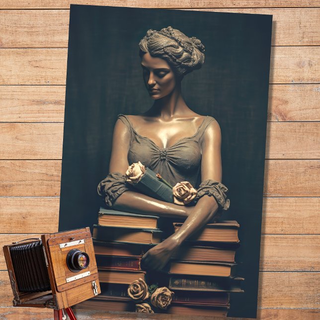 Frauen in Stein mit Büchern 4 Dekoupage Paper Seidenpapier (Von Creator hochgeladen)