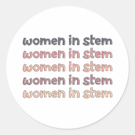 Frauen in Stem Steminist Stem Graduate Geschenke Runder Aufkleber