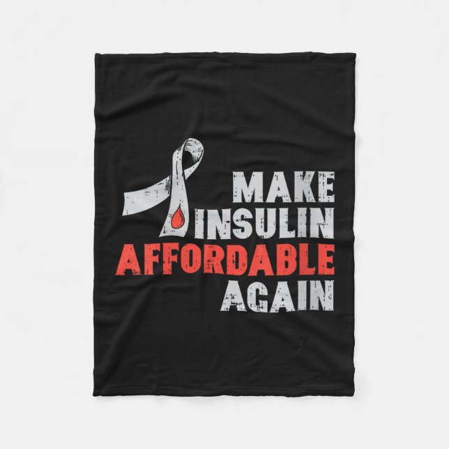Frauen Insulintherapie Diabetes Awareness Blood Gl Fleecedecke (Vorderseite)