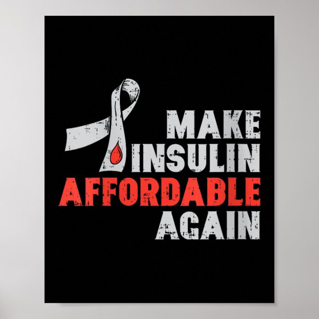 Frauen Insulintherapie Diabetes Awareness Blood Gl Poster (Vorne)