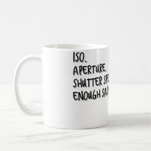 Frauen Iso Blende Verschlussgeschwindigkeit Genug Kaffeetasse
