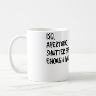 Frauen Iso Blende Verschlussgeschwindigkeit Genug Kaffeetasse