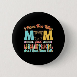 Frauen Istant Mama Messy Bun Retro Mütter Button