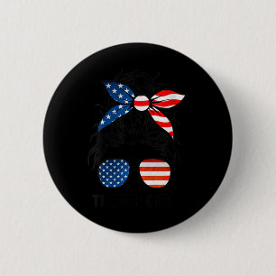 Frauen Ja, ich bin ein Trump-Mädchen, das sich dur Button