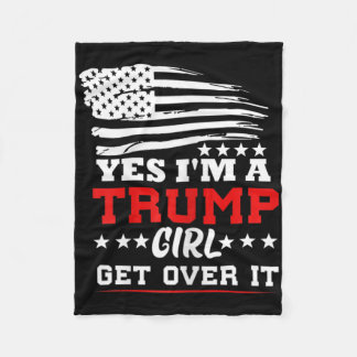 Frauen Ja Ich Bin Ein Trump Mädchen Komm Drüber We Fleecedecke