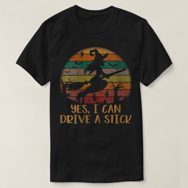 Frauen Ja, ich kann ein Stick Halloween Geschenkfu T-Shirt (Design vorne)