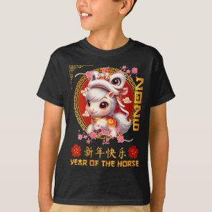 Frauen Jahr des Pferdes 2026 Chinesisches Neujahr T-Shirt