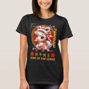 Frauen Jahr des Pferdes 2026 Chinesisches Neujahr T-Shirt