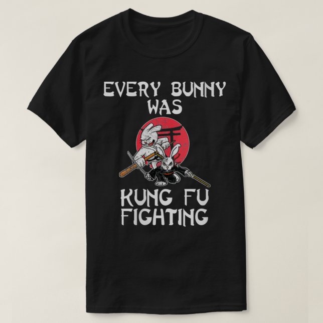 Frauen jeder Bunny war Kung Fu kämpfen Ostern Su T-Shirt (Design vorne)