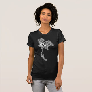 Frauen-Jerseyerinnerungst-shirt Karte Thailand T-Shirt
