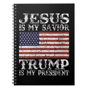 Frauen Jesus ist mein Retter Trump ist mein Präsid Notizblock