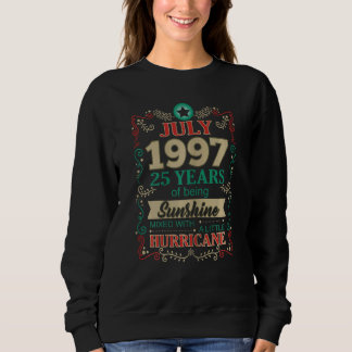 Frauen Juli Mädchen 1997 25 Jahre alter Sonnensche Sweatshirt