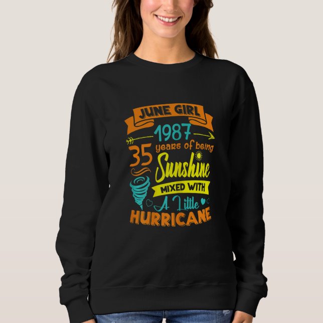 Frauen Juni 1987 35 Jahre alter Sonnenschein gemis Sweatshirt (Vorderseite)