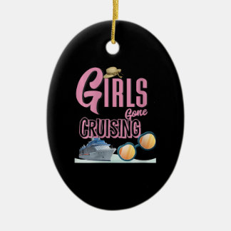 Frauen Jute Hat Girls Gone Cruising Keramik Ornament