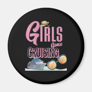Frauen Jute Hat Girls Gone Cruising Magnet