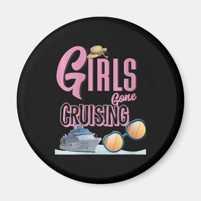 Frauen Jute Hat Girls Gone Cruising Magnet (Vorne)
