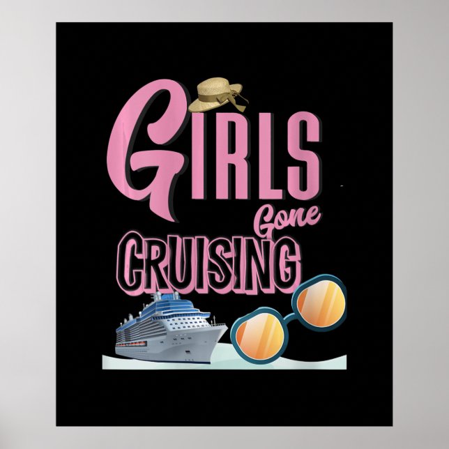 Frauen Jute Hat Girls Gone Cruising Poster (Vorne)