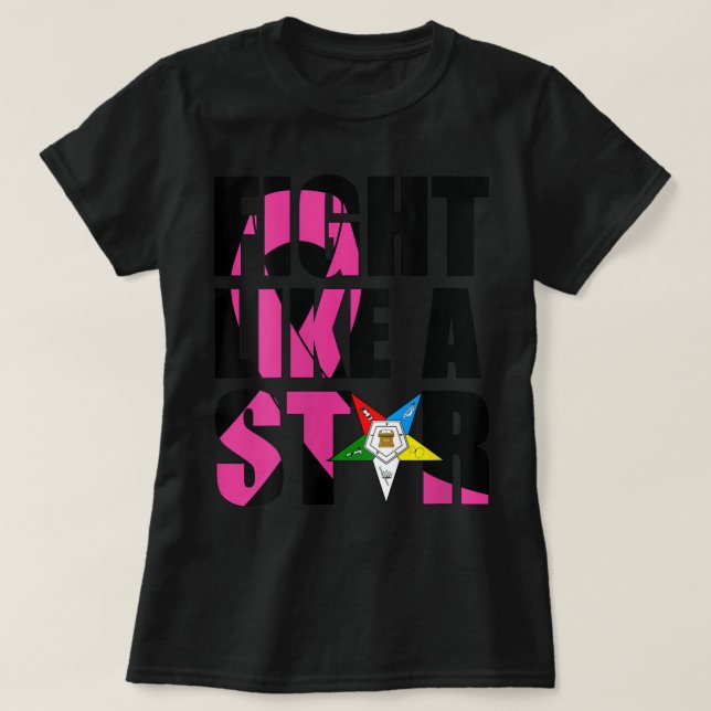 Frauen kämpfen wie eine OES-Oststernbrüste T-Shirt (Design vorne)