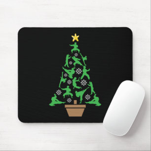 Frauen Kampfsport - Mädchen Karate Weihnachtsbaum Mousepad