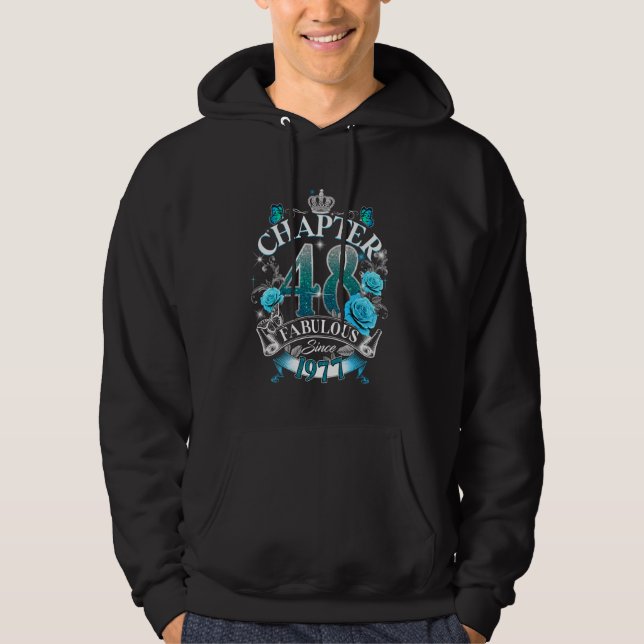 Frauen Kapitel 48 Fabulous Seit 1977 48. Birthda Hoodie (Vorderseite)