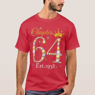 Frauen Kapitel 64 EST 1958 64 Jahre alt 64. Geburt T-Shirt