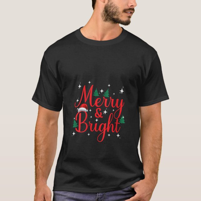Frauen Kariert Merry und Bright Buffalo Matching F T-Shirt (Vorderseite)
