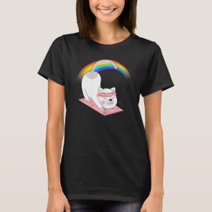 Frauen Katze Grün Yoga 1 T-Shirt