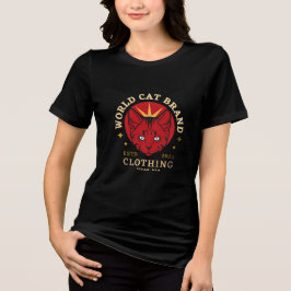 Frauen-Katze-T-Shirt 🐾 Ästhetisches und lustiges Tri-Blend Shirt