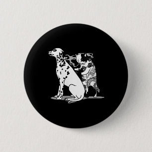 Frauen Katze und Hund Tattoo Funny Tattoo Liebhabe Button