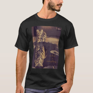 Frauen Katzen Reflektion Tiger Freunde Niedlich 1 T-Shirt