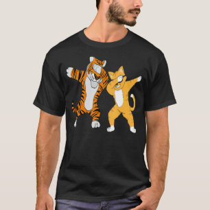 Frauen Katzen Spiegelung Tiger Freunde  Niedlich T-Shirt