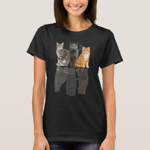 Frauen Katzen Spiegelung Tiger Freunde  Süß  1 T-Shirt