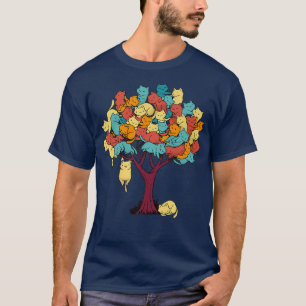 Frauen Katzenbaum Katze Cool Herbstkatzenkatze Lov T-Shirt