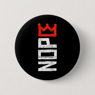 Frauen Kein König Protest Schild Vertikal Nope V-A Button