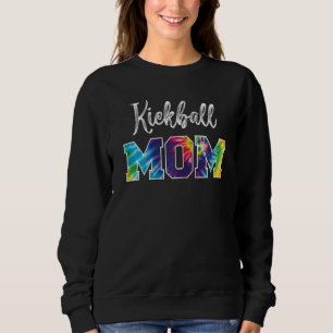 Frauen Kickball Mama Gefärbte Krawatte Cheetah Pri Sweatshirt