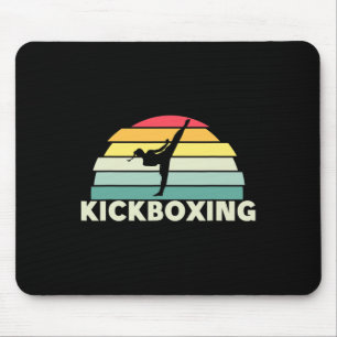 Frauen Kickboxen Kampfsport Retro Karate Mädchen K Mousepad