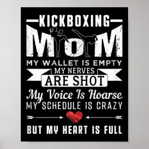 Frauen Kickboxen Mutter Kickboxer Lustige Zitate F Poster