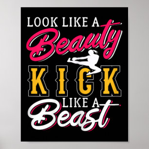 Frauen Kickboxen Sehen Aus Wie Ein Schönheit Kickb Poster