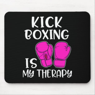 Frauen Kickboxen Shirt Ist Meine Therapie Lustig C Mousepad