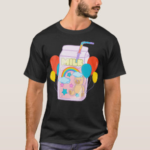 Frauen Kidcore Ästhetik Kawaii Milchkarton Alt in T-Shirt