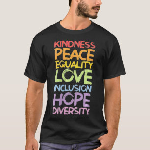 Frauen Kindness Liebe Gleichheit Diversity Rain T-Shirt