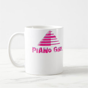 Frauen Klavier Mädchen Designs für Klavierspieler Kaffeetasse