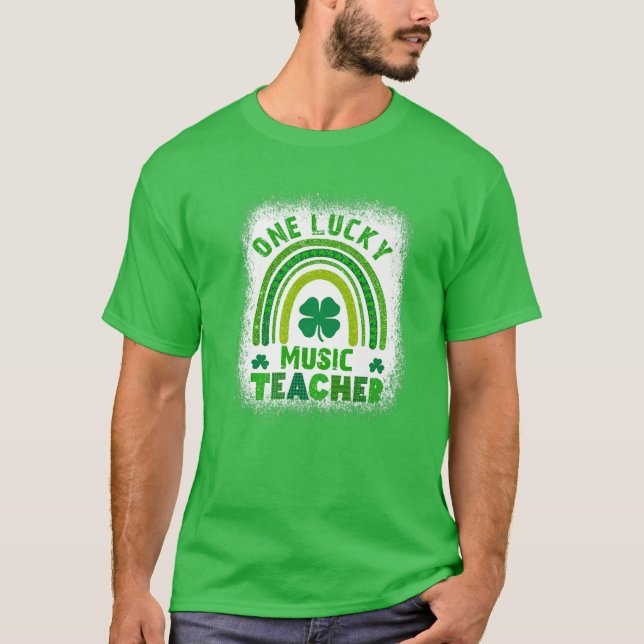 Frauen Kleeblatt Ein glücklicher Lehrer St Patrick T-Shirt (Vorderseite)