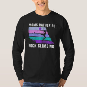 Frauen klettern eher wie ein Girl Retro Sunset Mam T-Shirt