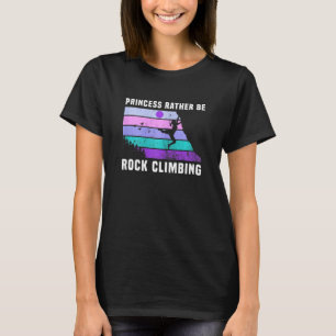 Frauen klettern wie die junge Retro Sunset Prinzes T-Shirt
