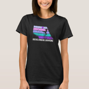 Frauen klettern wie ein Mädchen Retro Sunset Rock T-Shirt