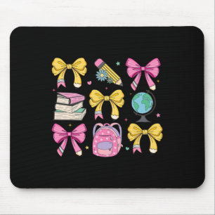 Frauen Kokette Rosa Schleifen Bleistift Lehrer App Mousepad