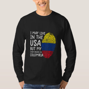 Frauen Kolumbien T-Shirt Männer Kolumbien Flagge F